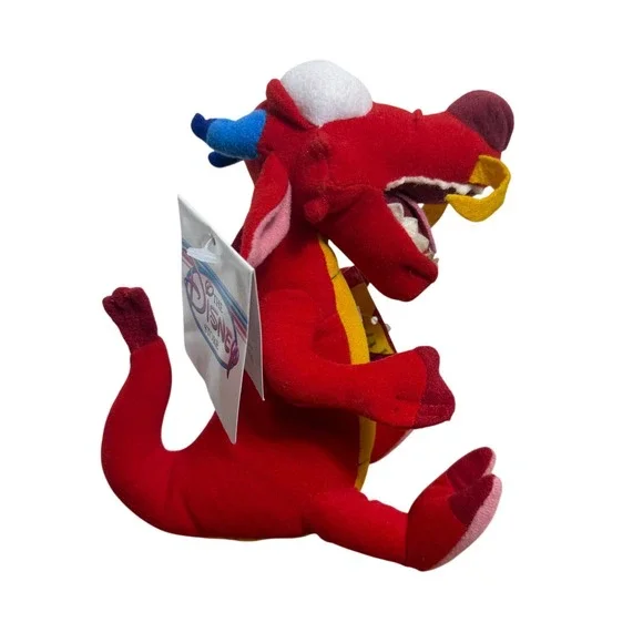 Disney Store Mulan Mushu Plush Dragon Bean Bag with Sound Tags 1998  NO Sound #1 - Picture 2 of 10